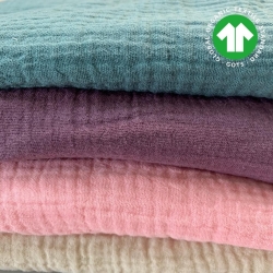 Musselin Double Gauze Reste, Endstücke - 0,5kg  