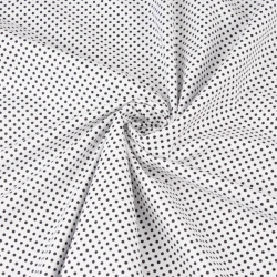 Baumwolle 100% Punkte 2,5mm schwarz auf weißem Hintergrund  