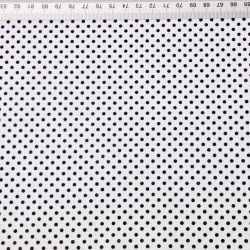 Baumwolle 100% Punkte 2,5mm schwarz auf weißem Hintergrund  