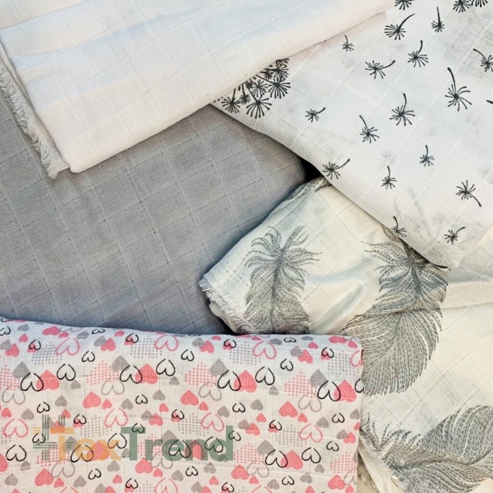 Baumwoll-Musselin Reste, Endstücke - 0,5kg  