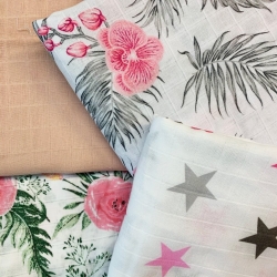 Baumwoll-Musselin Reste, Endstücke - 0,5kg  