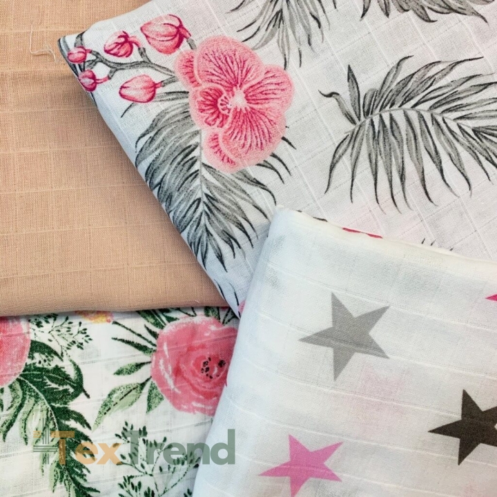 Baumwoll-Musselin Reste, Endstücke - 0,5kg  