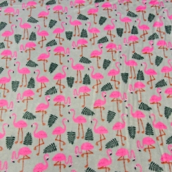 Polar Plus - rosa Flamingos auf grauem Hintergrund  