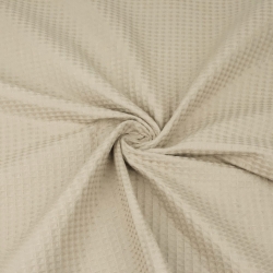 Dünner Baumwoll-Waffelstoff beige  