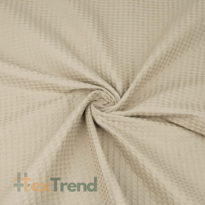 Dünner Baumwoll-Waffelstoff beige  