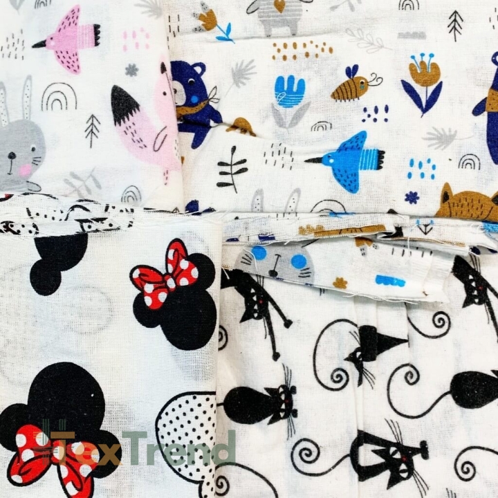 Baumwoll-Flanell Reste, Endstücke - 0,5kg  