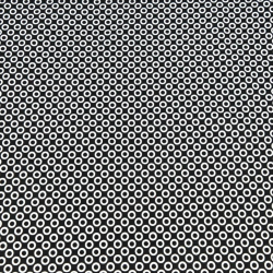 Baumwolle 100% MINI Kreise weiß auf schwarzem Hintergrund  