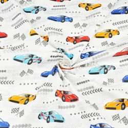 Baumwolle 100% Supersportwagen auf weißem Hintergrund  