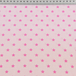 Baumwolle 100% Sterne 8mm rosa auf hellrosa Hintergrund  