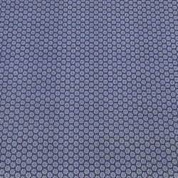 Baumwolle 100% Blümchen weiß auf dunkelblauem Hintergrund  