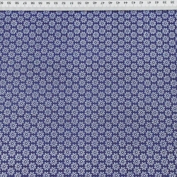 Baumwolle 100% Blümchen weiß auf dunkelblauem Hintergrund  