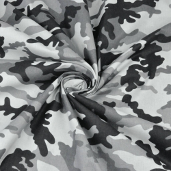 100% Baumwolle - MORO-Muster schwarz-grau-dunkelgrau  