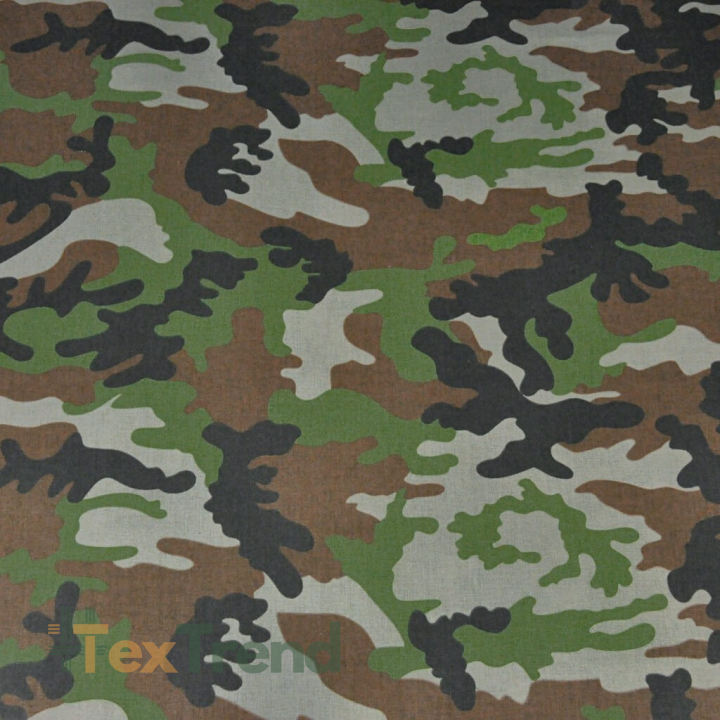100% Baumwolle - MORO-Muster schwarz-braun-grün-grau  