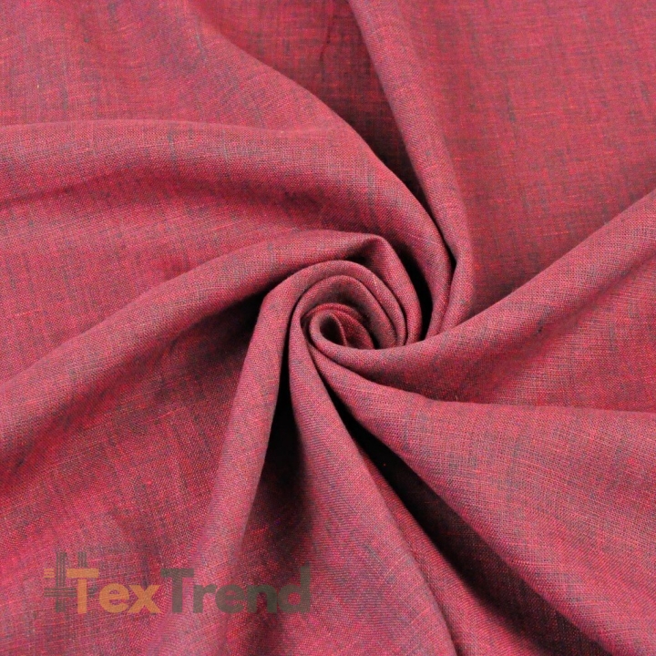 Leinen 100% Bekleidungs- und Bettwäsche rosa-grau melange - 185g  