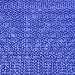 Baumwolle 100% Blümchen weiß auf saphirblauem Hintergrund  