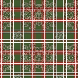 Baumwolle 100% Weihnachtsmuster Karomuster auf grünem Hintergrund  