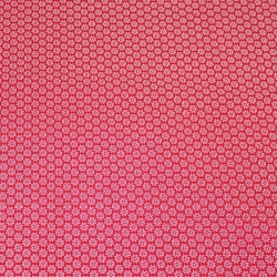 Baumwolle 100% Blümchen weiß auf karminrotem Hintergrund  