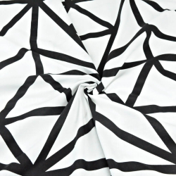 Baumwolle 100% Spinnennetz schwarz auf weißem Hintergrund  