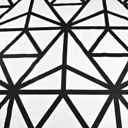 Baumwolle 100% Spinnennetz schwarz auf weißem Hintergrund  