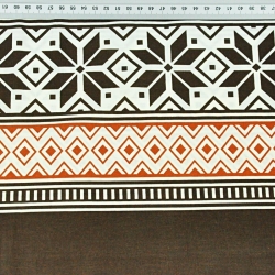 Baumwolle 100% Weihnachtsmuster Streifen mit Sternen braun  