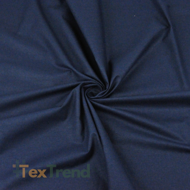 Baumwolle 100% einfarbig dunkelblau für Schule  