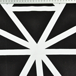 Baumwolle 100% Spinnennetz weiß auf schwarzem Hintergrund  