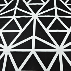 Baumwolle 100% Spinnennetz weiß auf schwarzem Hintergrund  