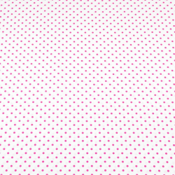Baumwolle 100% Punkte 4mm fuchsia auf weißem Hintergrund  