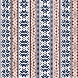 Baumwolle 100% Weihnachtsmuster Streifen mit Sternen dunkelblau  