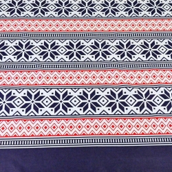 Baumwolle 100% Weihnachtsmuster Streifen mit Sternen dunkelblau  