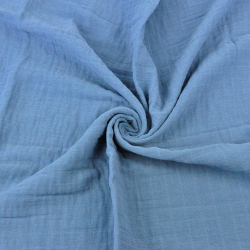 Baumwoll-Musselin Jeansoptik  