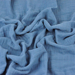 Baumwoll-Musselin Jeansoptik  