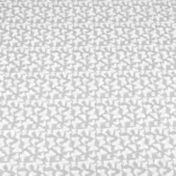 Baumwolle 100% MINI Schmetterlinge weiß auf grauem Hintergrund  