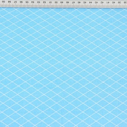 Baumwolle 100% weiße Rauten auf blauem Hintergrund  