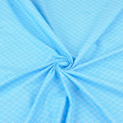 Baumwolle 100% weiße Rauten auf blauem Hintergrund  