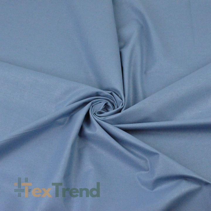 Baumwolle 100% einfarbig schmutzig blau  