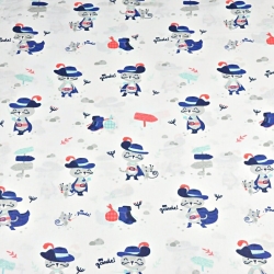 Baumwolle 100% Der gestiefelte Kater auf weißem Hintergrund  