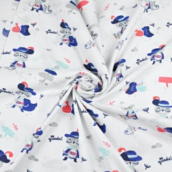 Baumwolle 100% Der gestiefelte Kater auf weißem Hintergrund  