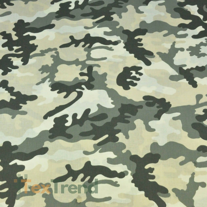 Baumwolle 100% MORO Muster beige-grün-sandfarben  