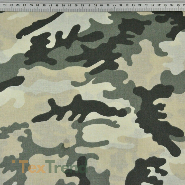 Baumwolle 100% MORO Muster beige-grün-sandfarben  