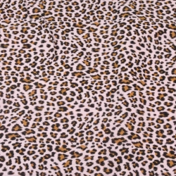 Baumwoll-Musselin plissiert Panther auf rosa Hintergrund  