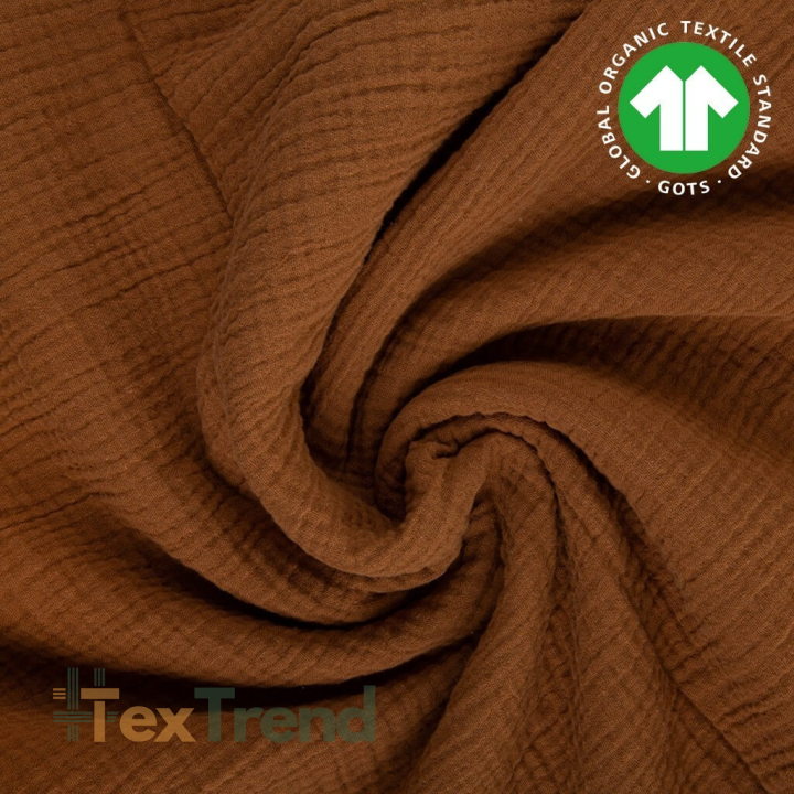 Baumwolle Musselin double gauze Kürbis (Pumpkin Spice)  