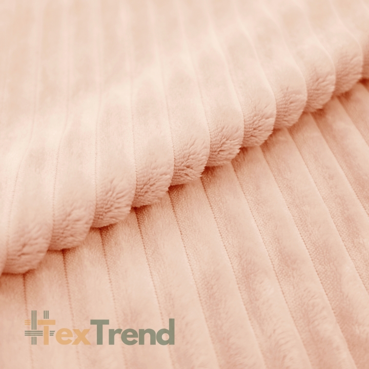 Minky Premium Streifen hell aprikose (soft pink)  