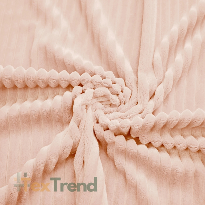 Minky Premium Streifen hell aprikose (soft pink)  