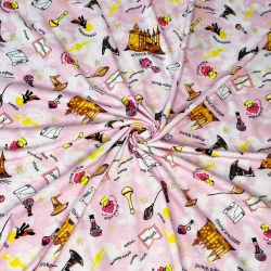 Jersey Druck digital - Schule der Magie auf rosa Hintergrund  