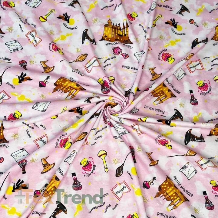 Jersey Druck digital - Schule der Magie auf rosa Hintergrund  