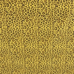 Baumwoll-Musselin plissiert Panther auf senfgelbem Hintergrund  