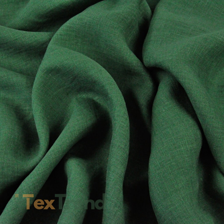 Leinen 100% Bekleidungsstoff dunkelgrün - 125g  