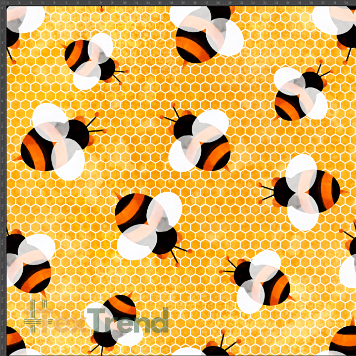 Jersey Druck digital - Bienen auf Honigwaben  