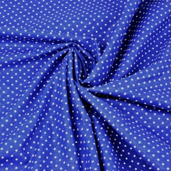 Baumwolle 100% Stecknadeln 2mm weiß auf marineblauem Hintergrund  